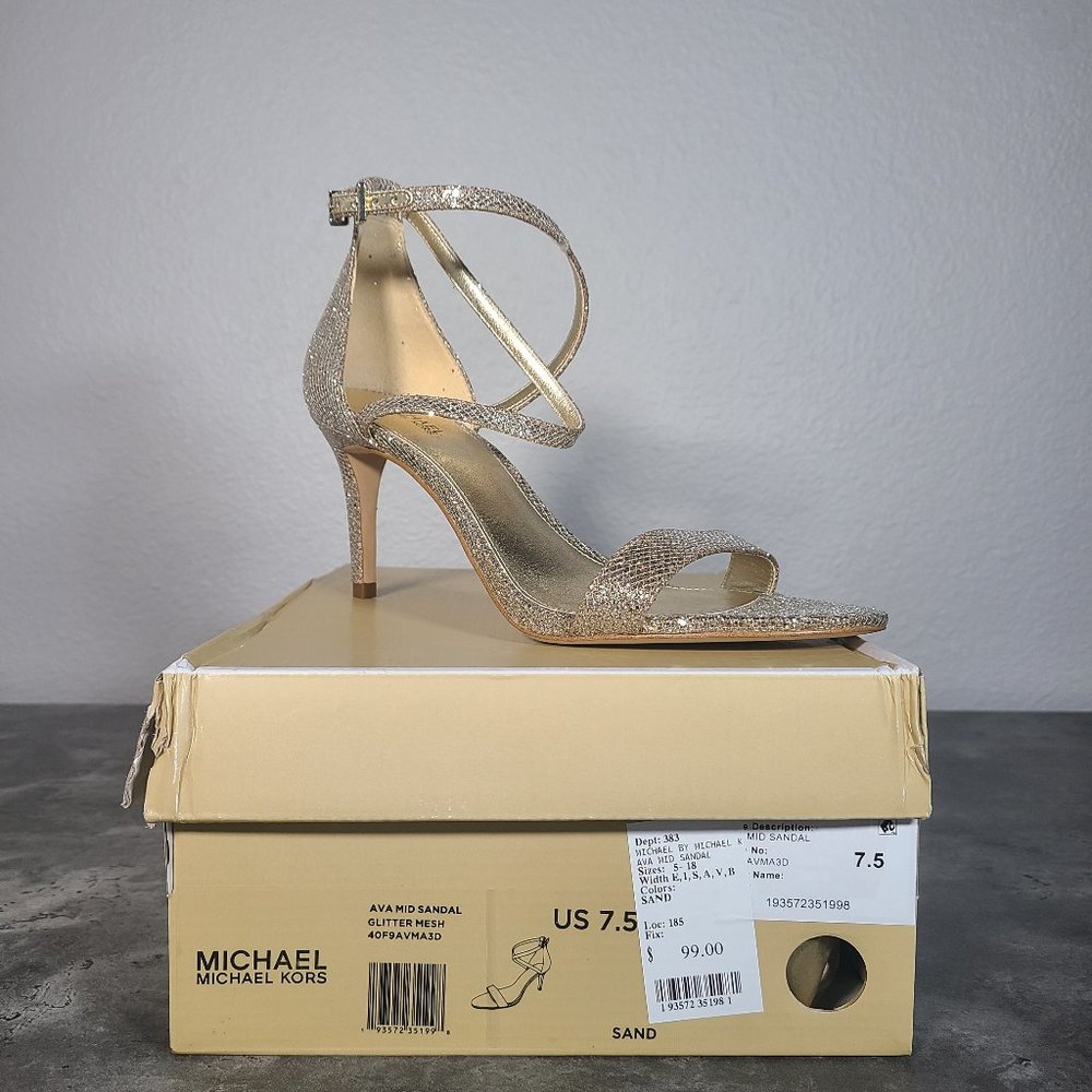 Michael Kors Womens Ava Metallic Pumps